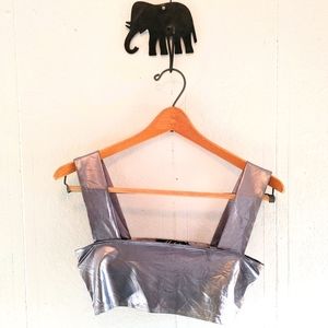 Y2k metallic brallete